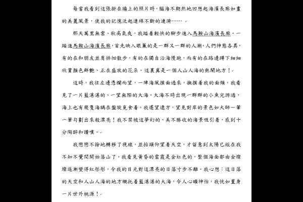  我愛美麗的海濱長廊 六丙 許蔚然